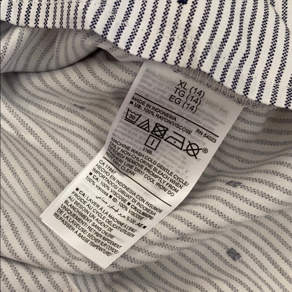 OLD NAVY Girl’s Blue Striped Spaghetti Strap Midi Dress Size XL NWT - Picture 6 of 8